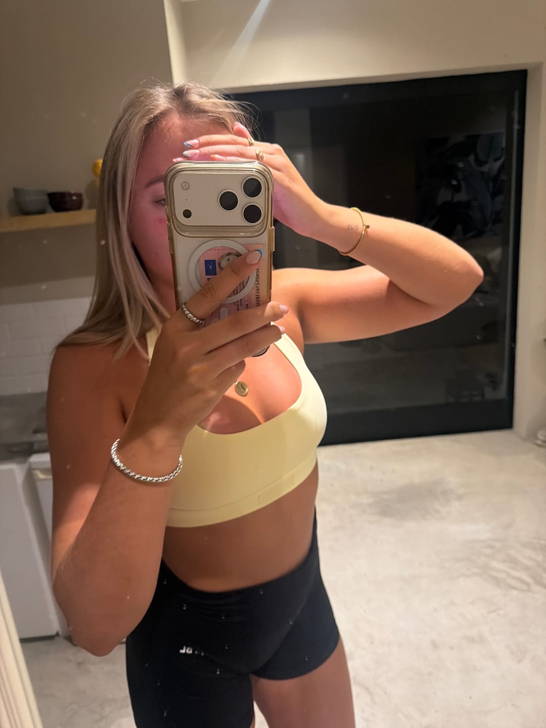 Customer photo review of ACTIVE HALTER BRA BUTTER YELLOW