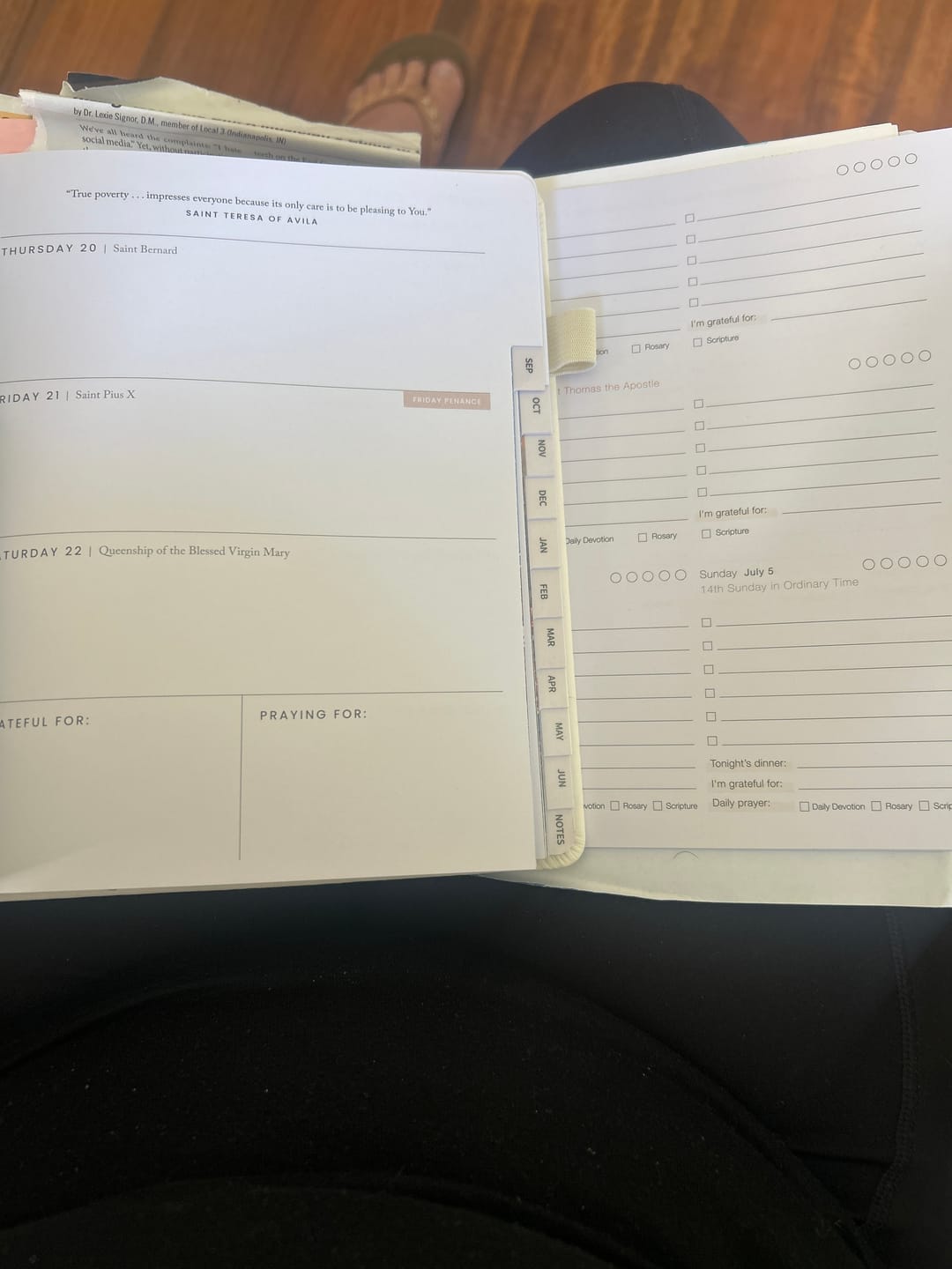 Customer photo review of Catholic Academic Planner 2026–2027 | Mini Layout