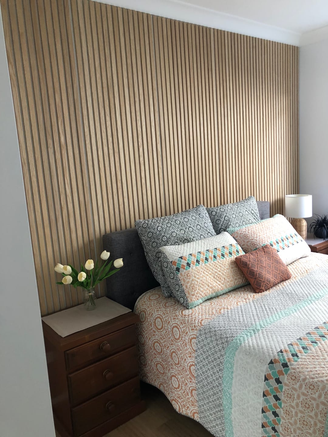 Customer photo review of Natural Oak | Acoustic Panel (White Felt) 2.8M