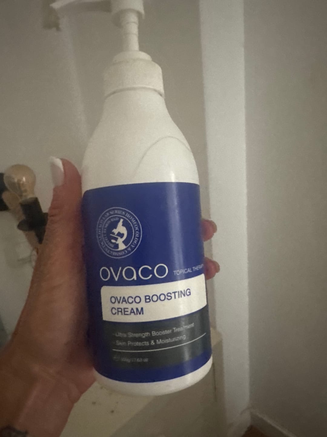 Customer photo review of Boosting Cream RF – Crema conductora radiofrecuencia reafirmante facial y corporal · OVACO