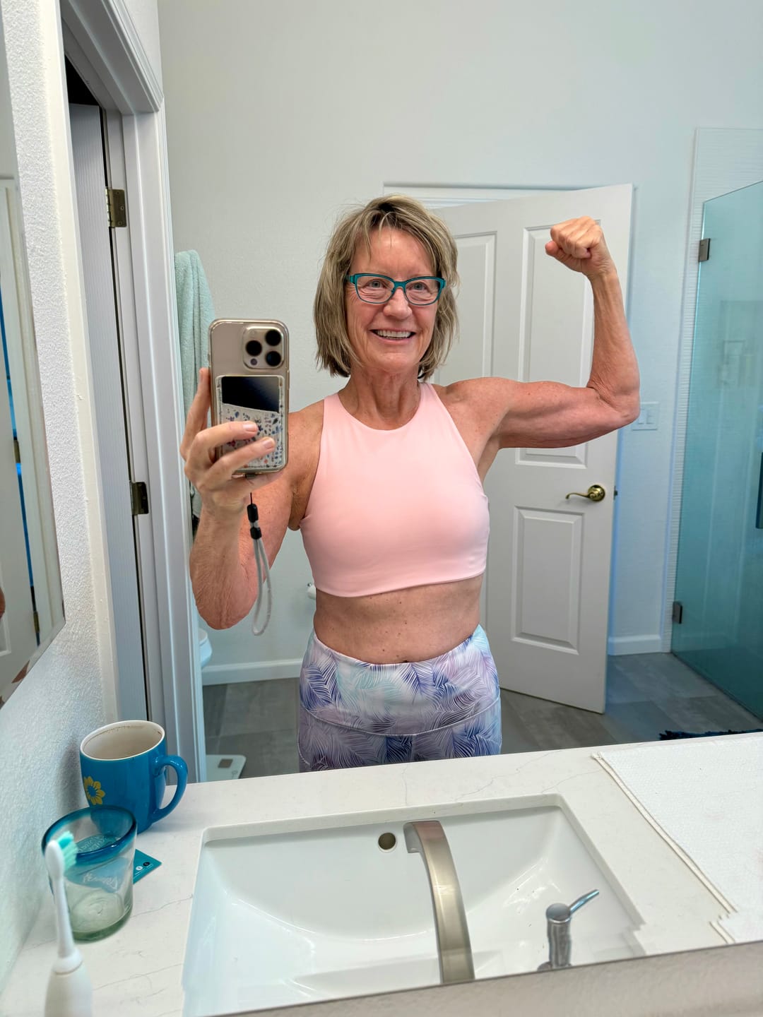 Customer photo review of DAYDREAM V-Scoop Neck Racerback Sports Bra