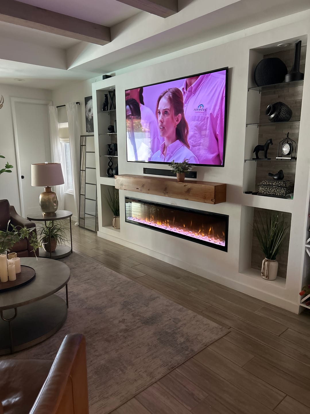 Customer photo review of Distressed Pine Mantels