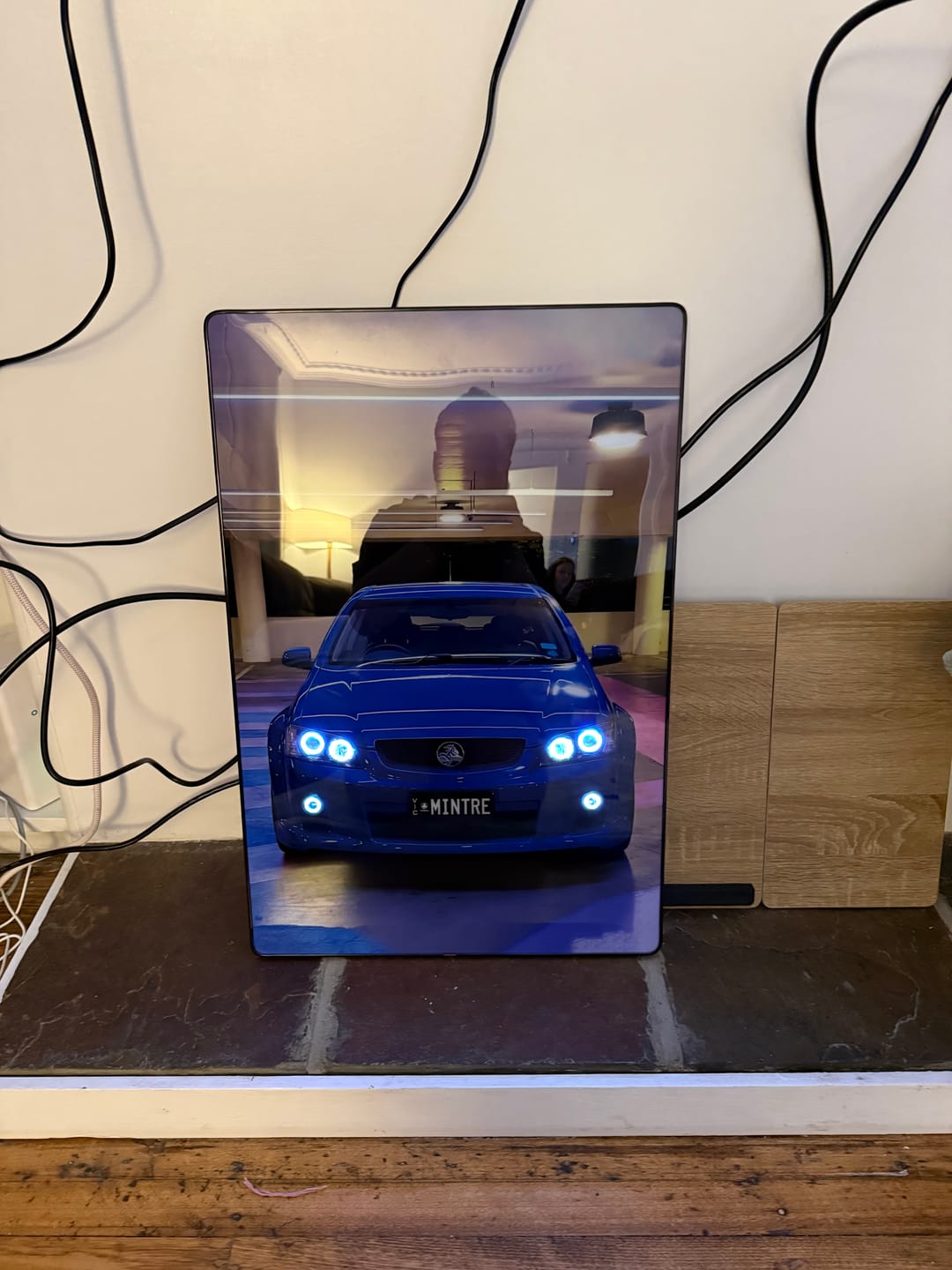 Customer photo review of Custom LED Car Wall Art | Design Your Own Neon Car Photo Frame