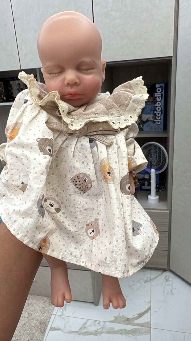 Customer photo review of Bambole reborn gemelli occhi chiusi 32cm in silicone morbido - KATY / PERY