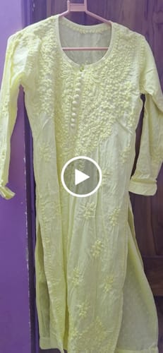 Customer video review of Nazakat Lemon Yellow Cotton Kurta