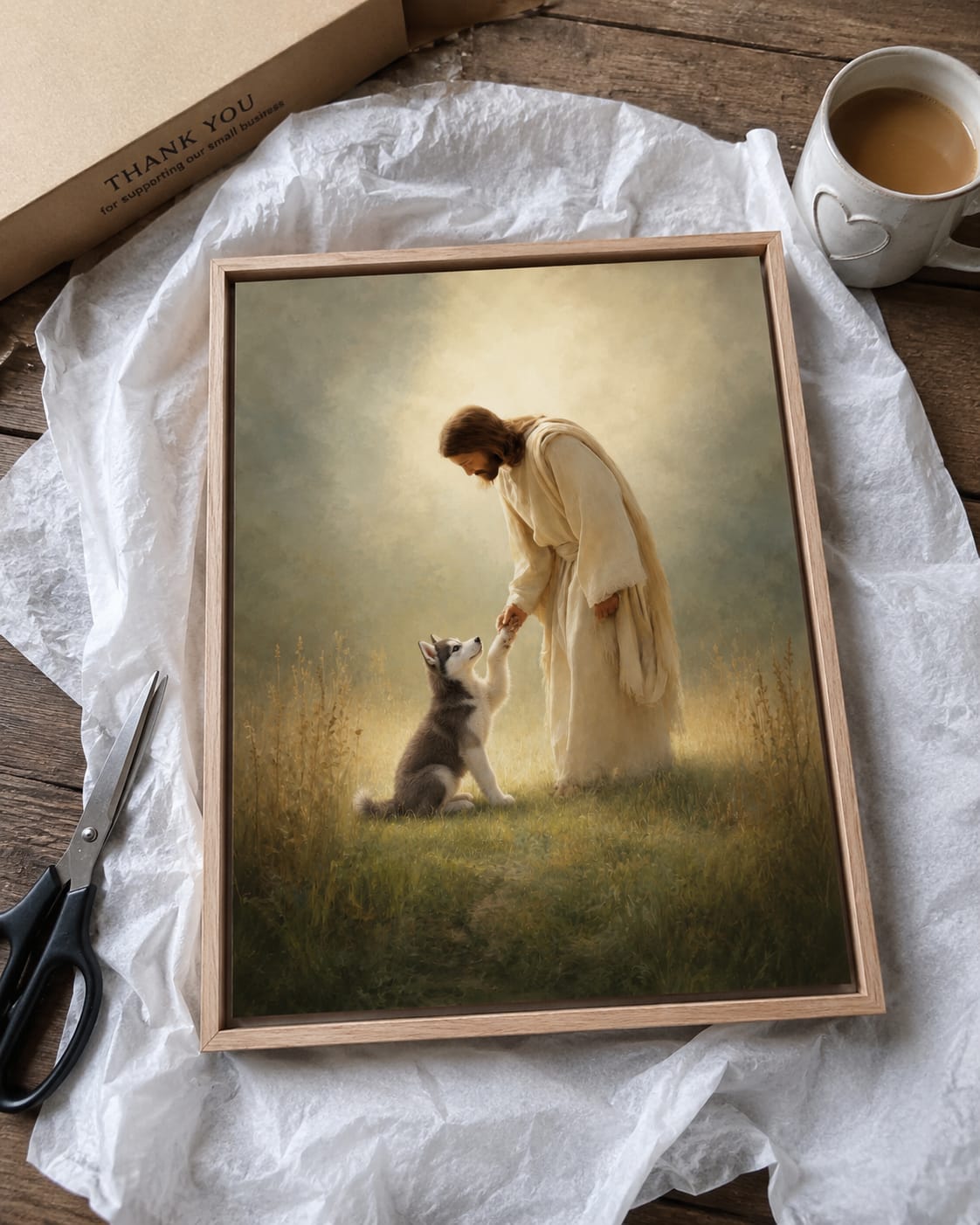 Customer photo review of Custom Pet Memorial Canvas