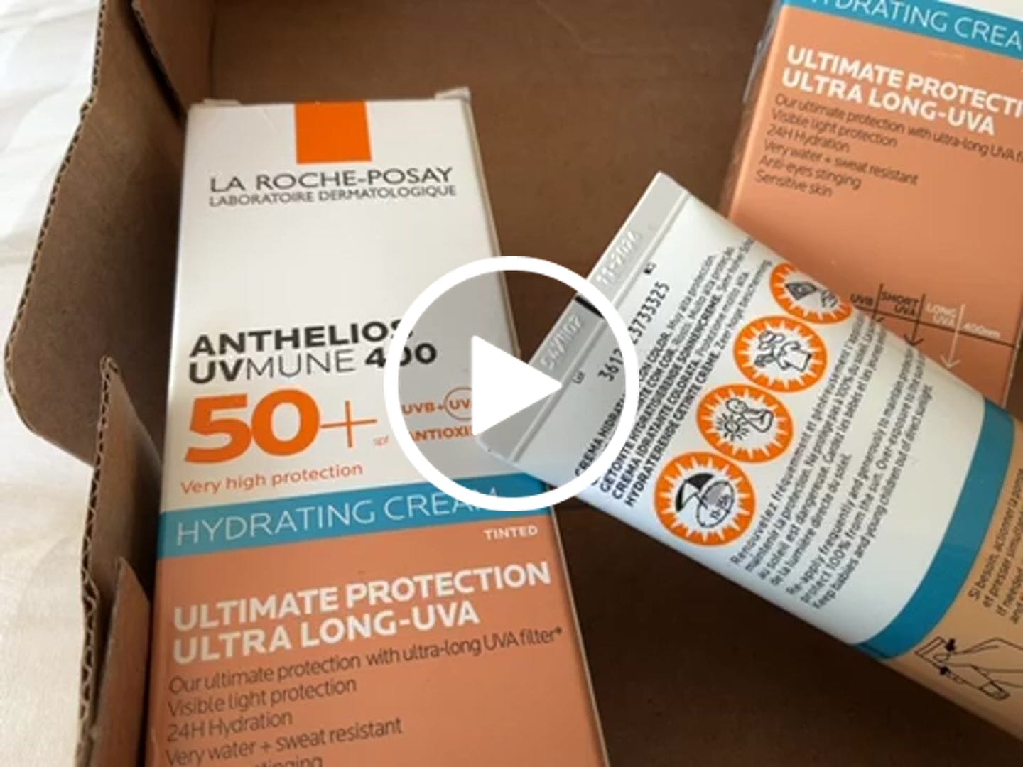 Customer video review of La Roche-Posay Anthelios UVmune 400 Tinted Sunscreen SPF 50+ - Hydrating, Sensitive Skin Friendly