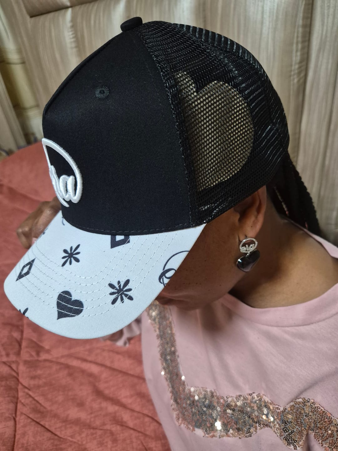 Customer photo review of Black Era Adore Silver Earrings