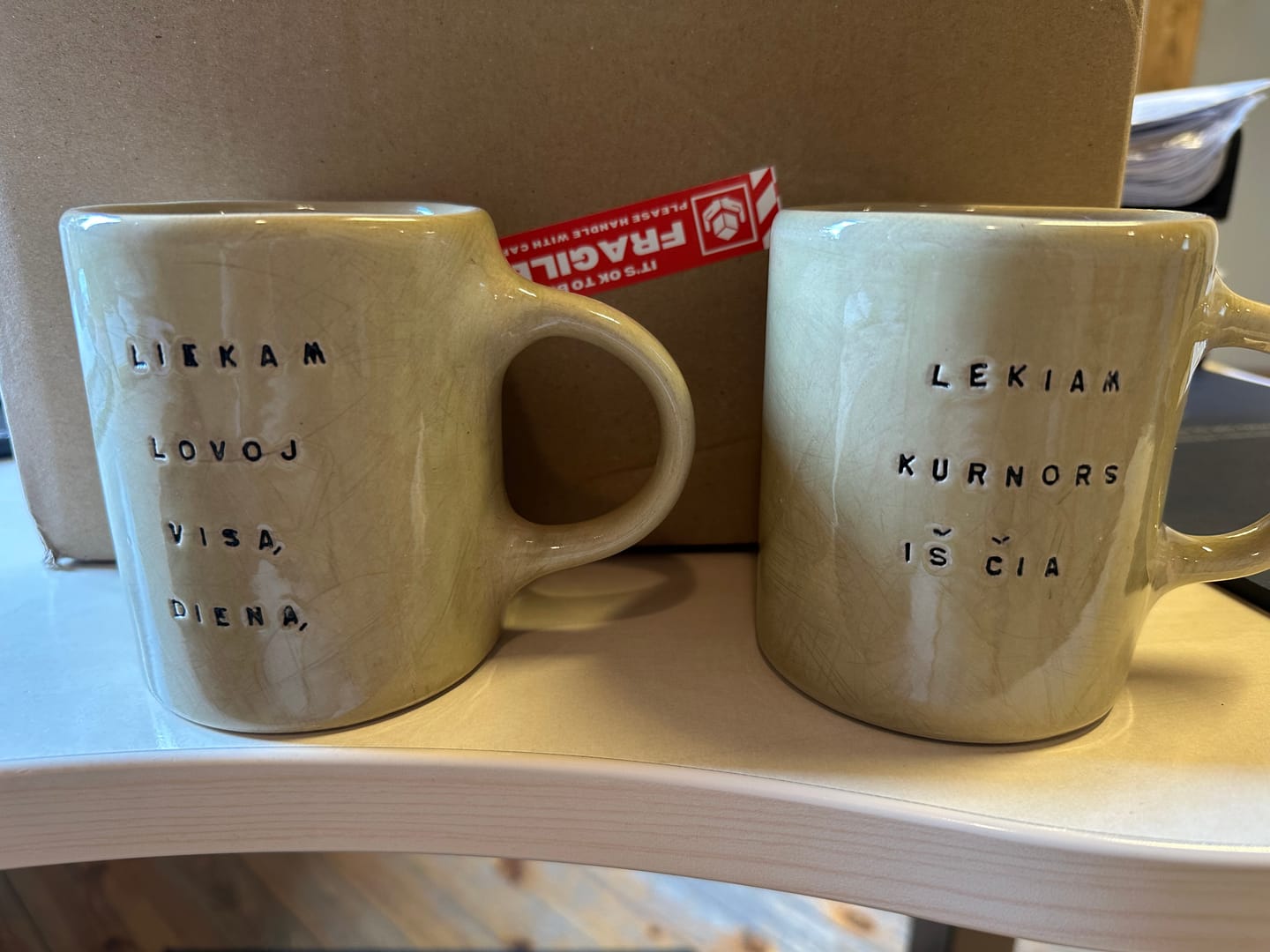 Customer photo review of Set of two big lovely mugs