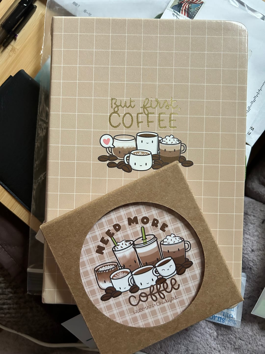 Customer photo review of Coffee Lovers Coasters (Set of 2)