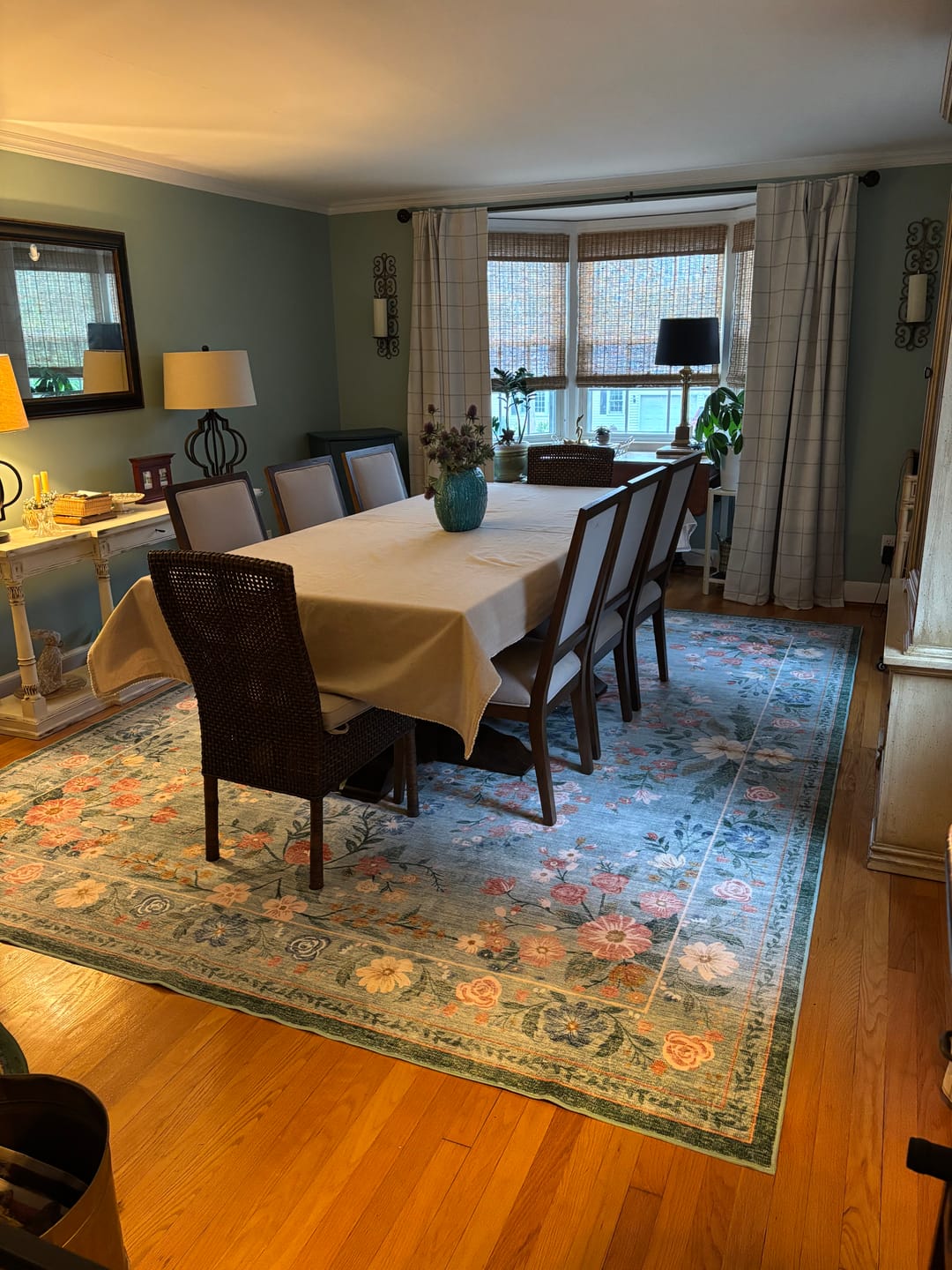 Customer photo review of Chloris Washable Area Rug - Green