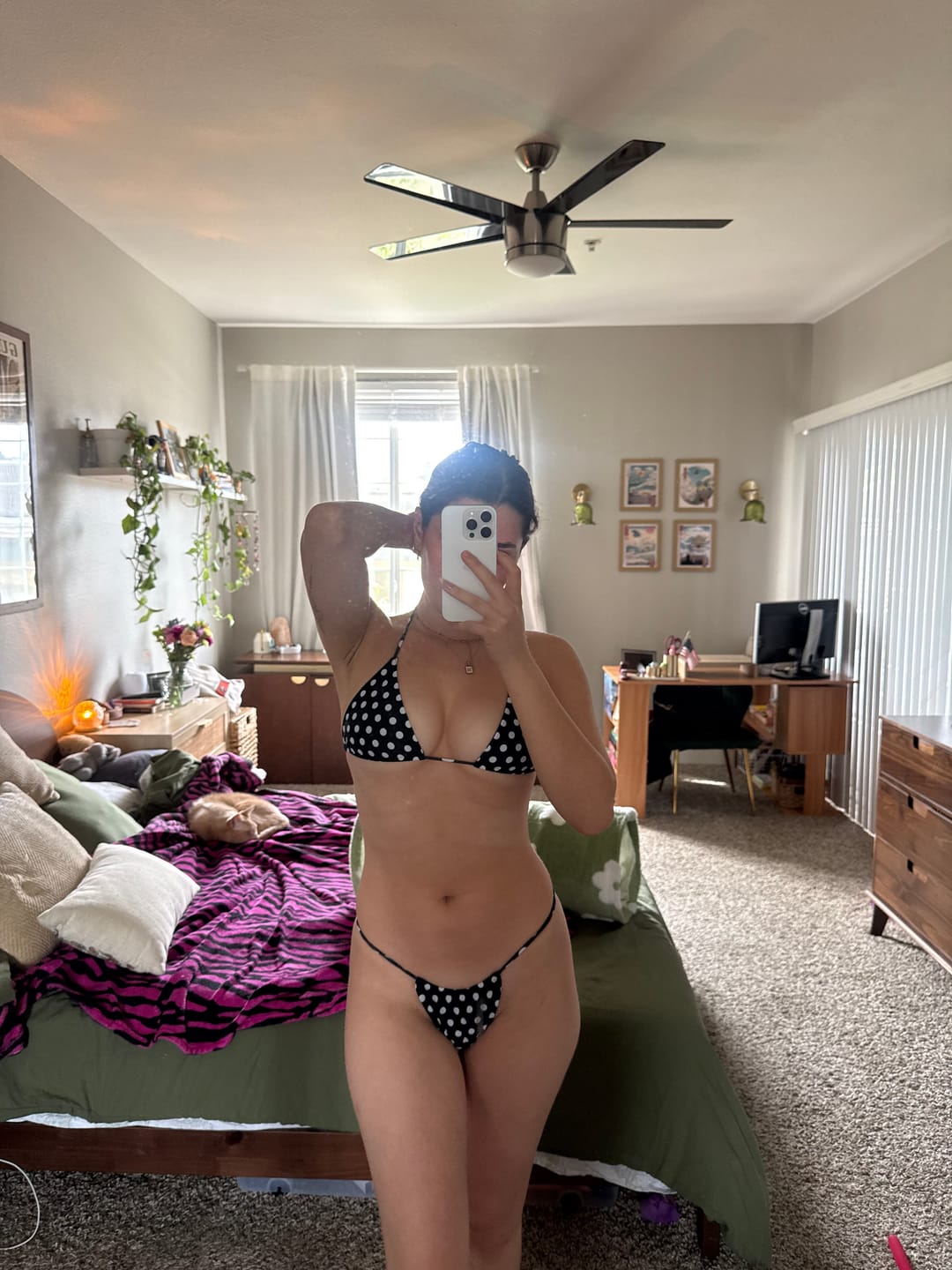 Customer photo review of 003 Seamless Bikini Bottoms - Black Polka Dot