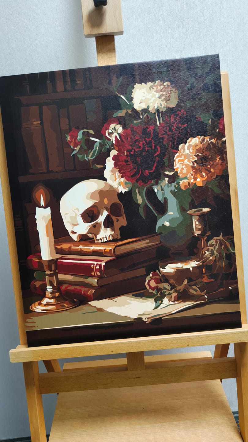 Customer photo review of Vintage Library | Paint by Number