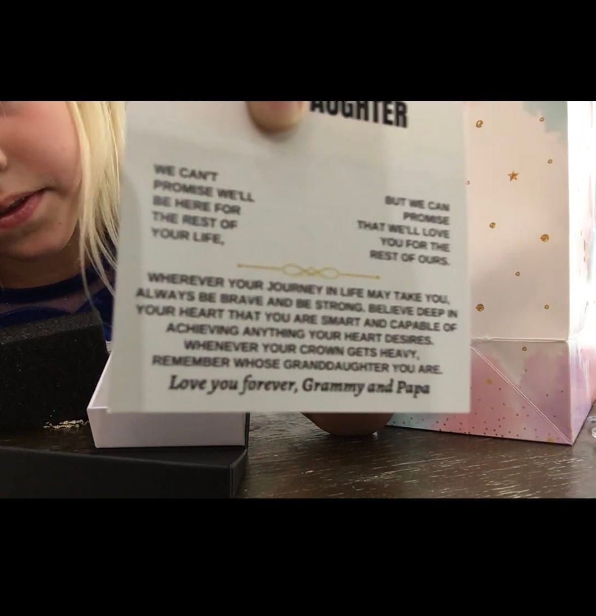 Customer photo review of To My Granddaughter - Forever Linked Hearts - Gift Set - SS117