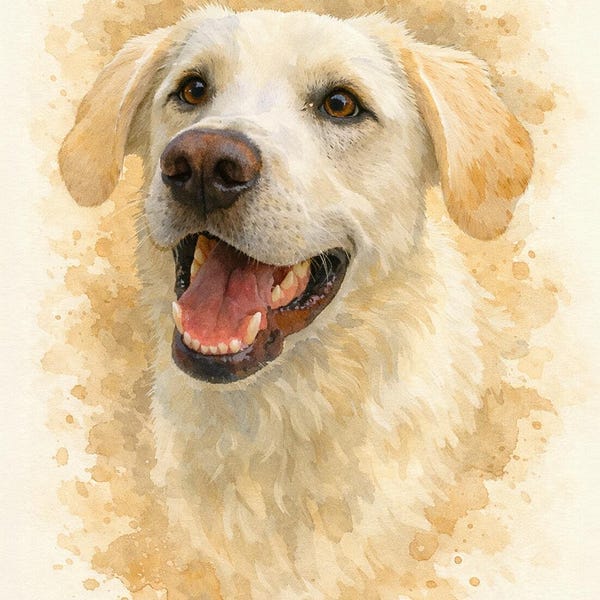 Customer photo review of Custom Watercolor Pet Portrait From Photo, Personalized Pet Memorial Gift For Dog Lover, Sympathy Gift For Dog Loss