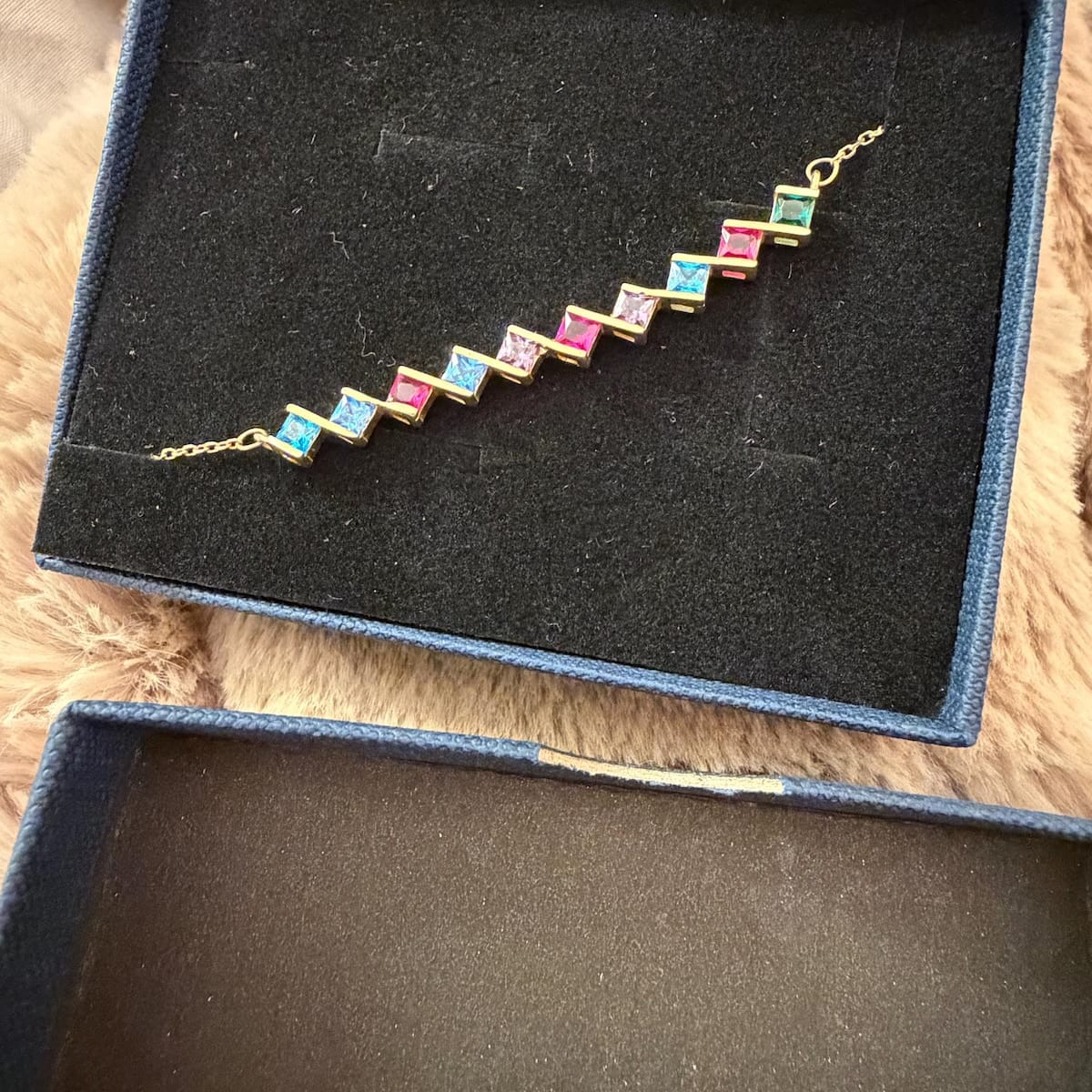 Customer photo review of Mother's Birth Stone Necklace