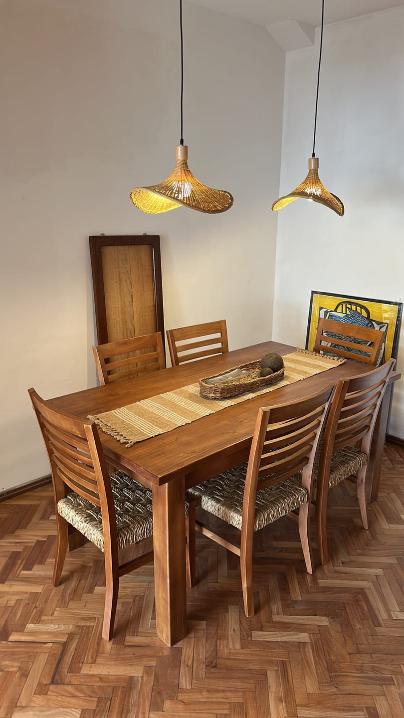 Customer photo review of Lampara De Techo Colgante Fibra Natural Beige Diseño Innolux Beige