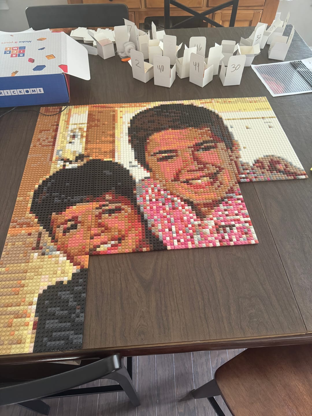 Customer photo review of Custom Design Brick Mosaic - 4x4 baseplates
