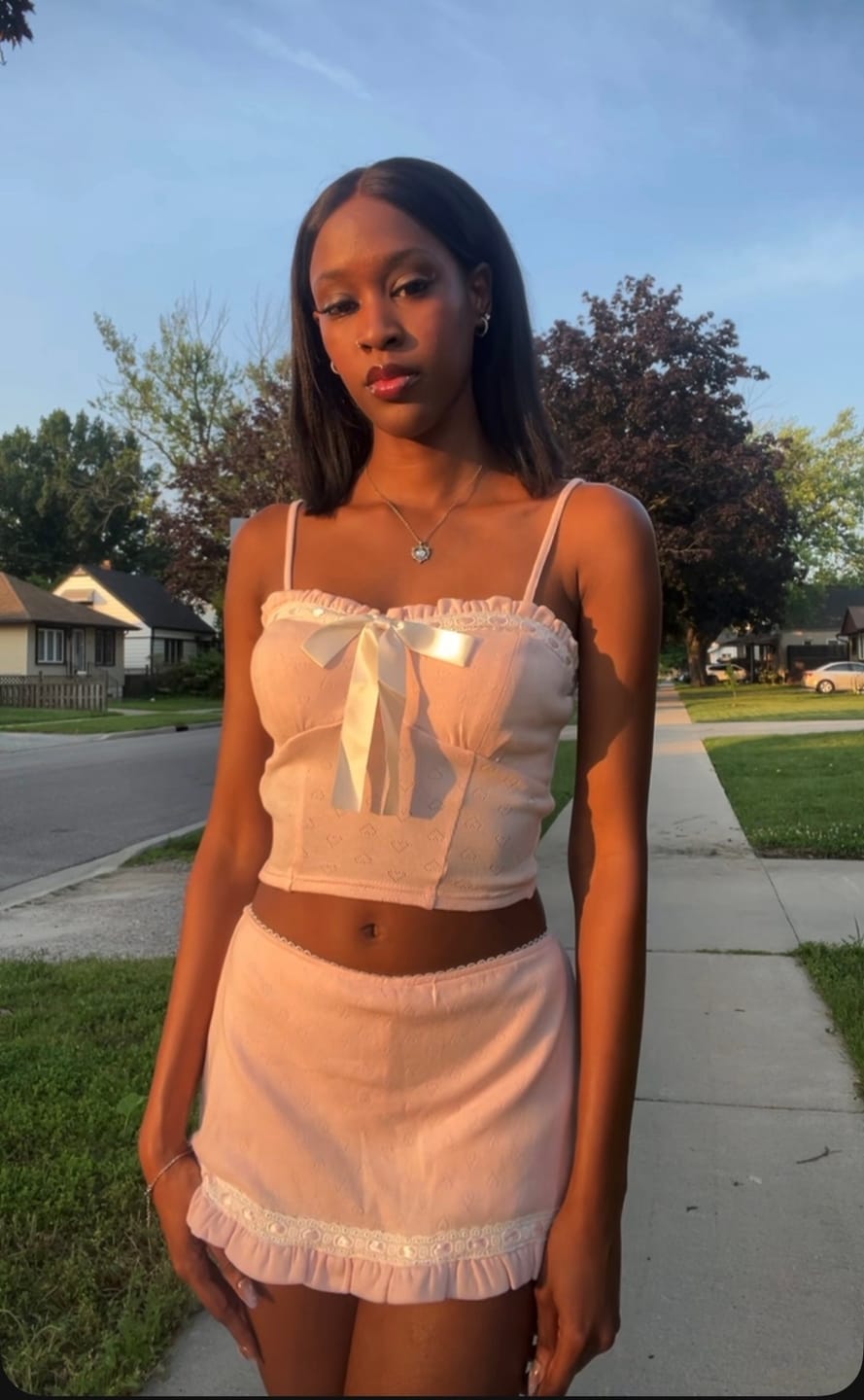 Customer photo review of Whimsy Doll Cotton Polka Active Top(White Polka)