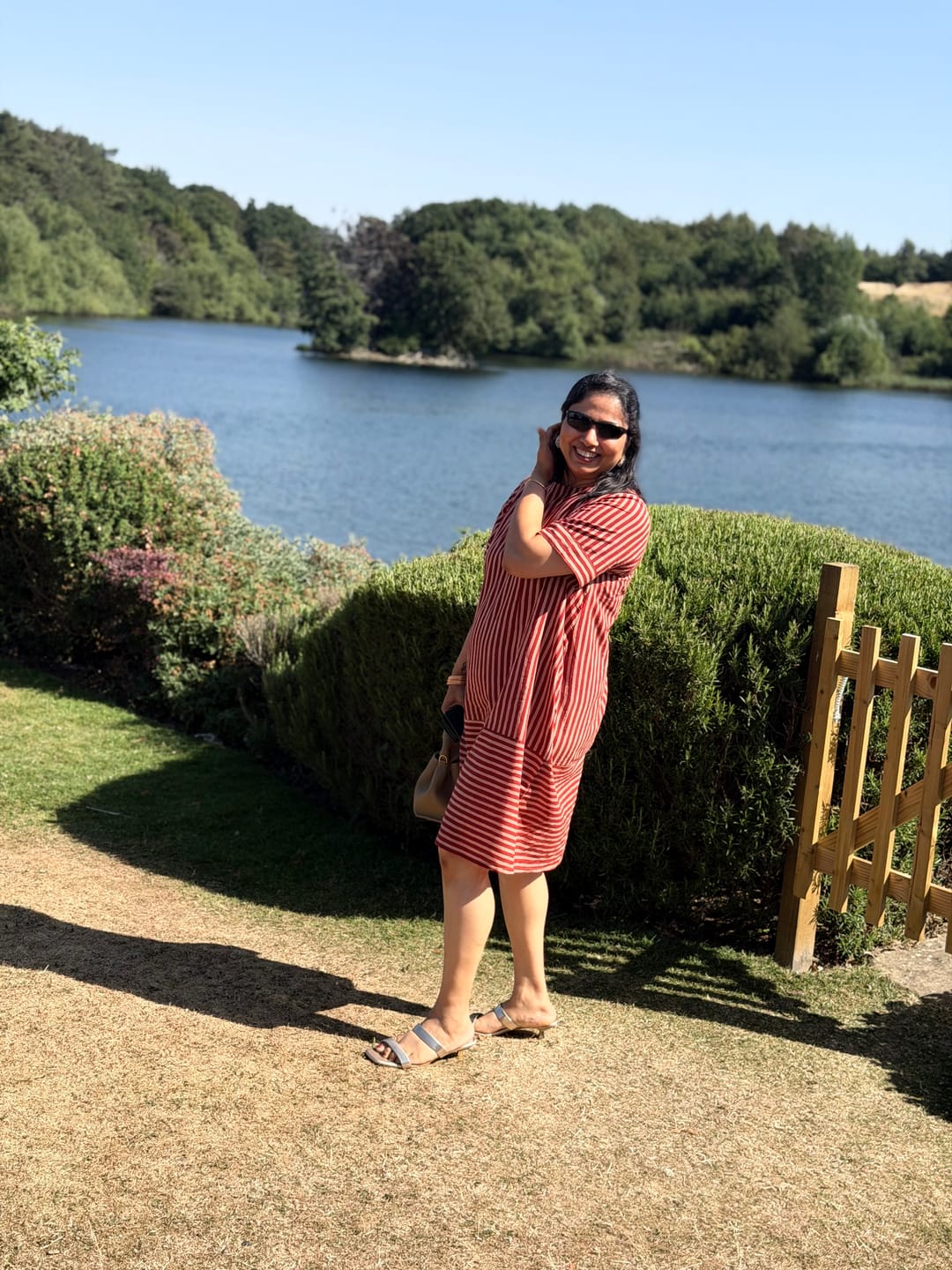 Customer photo review of Sienna Streaks Shift Dress with Sleeves