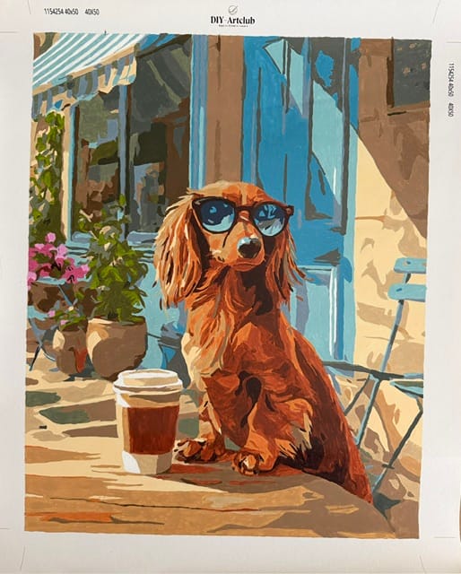 Customer photo review of Cool Dog | Paint by Number