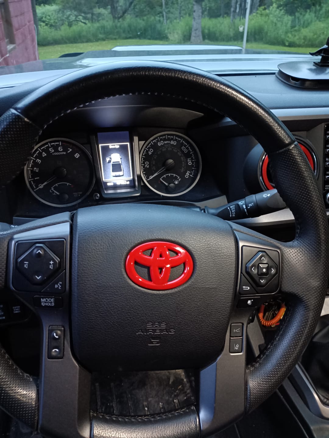 Customer photo review of Steering Wheel Emblem Overlay