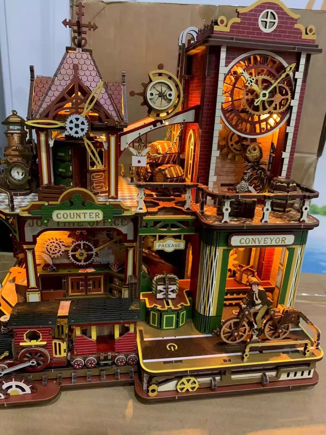 Customer photo review of Time Post Office 3D Wooden Puzzle