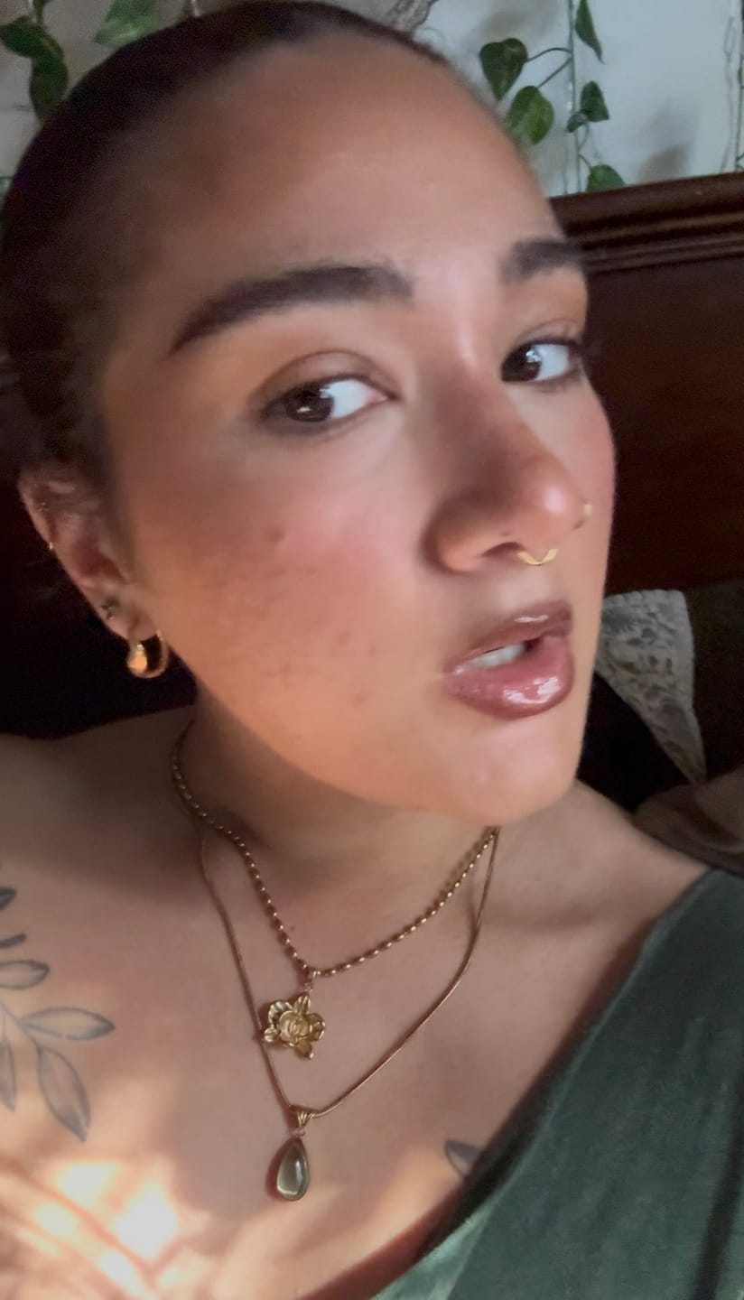Customer photo review of Wave Hoop Earrings