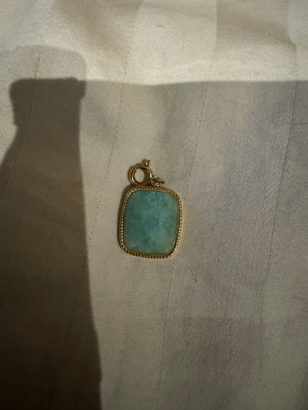 Customer photo review of Green Amazonite Stone Charm