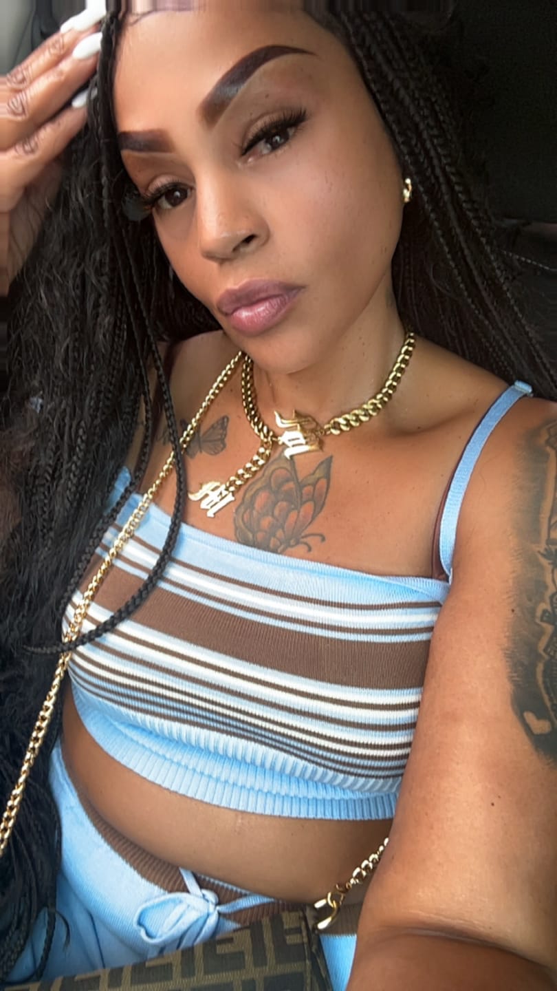 Customer photo review of Love Letter Initial (A-Z) Cuban Drop Necklace (10mm)