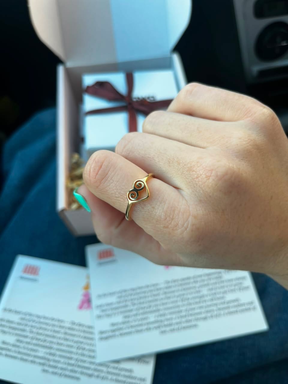 Customer photo review of Manawa & Co Aroha Heart Ring