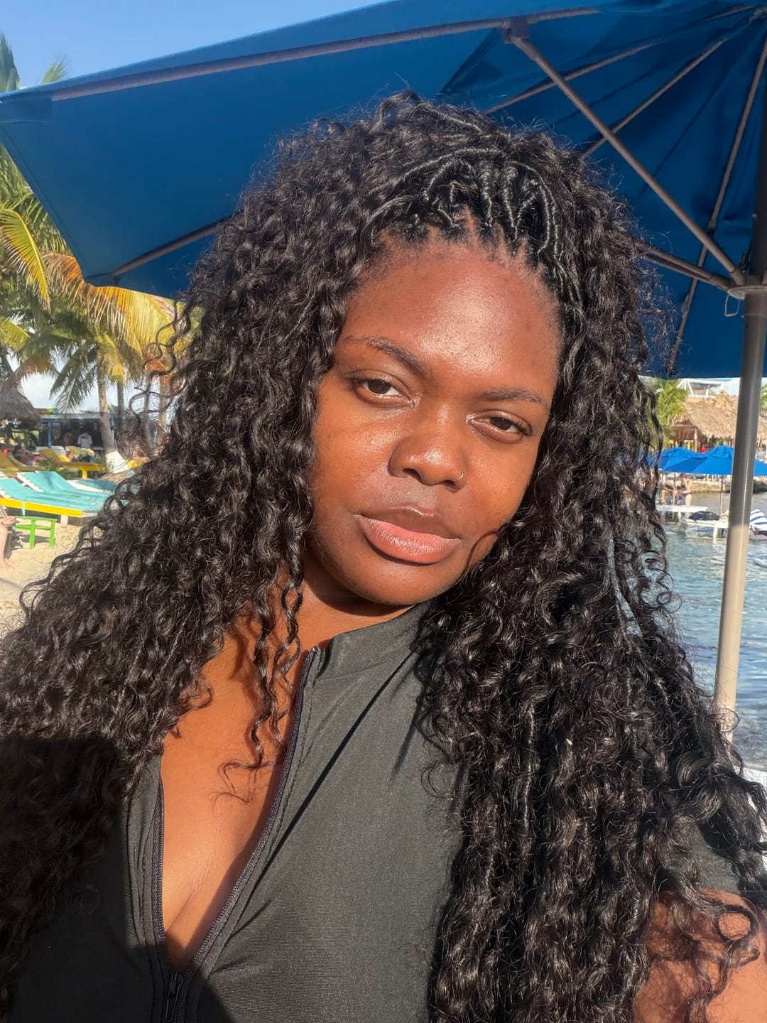 Customer photo review of Deep Wave Bulk Hair Extensions for Braiding