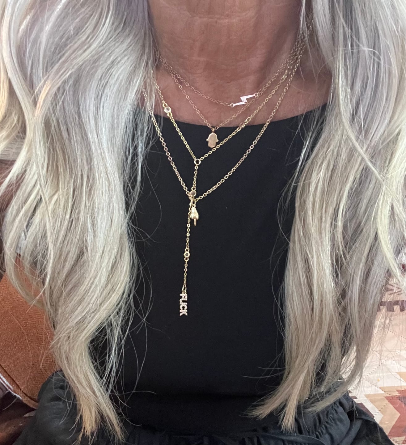 Customer photo review of Fuck Necklace