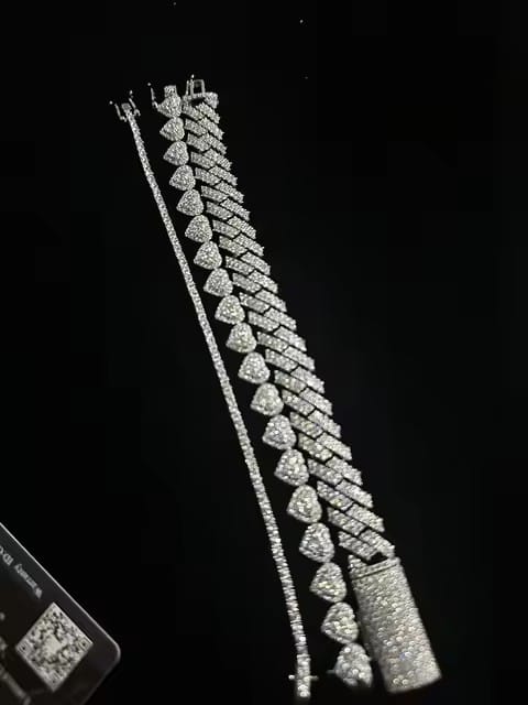 Customer photo review of Sterling Silver 925 2MM 3MM 4MM 5MM 6.5MM Moissanite Tennis Bracelet with GRA Certificate