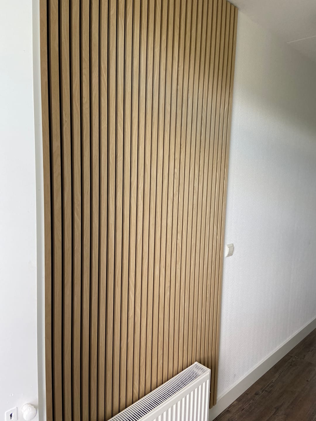 Customer photo review of Akoestische panelen 260 x 60 x 1.4 cm - Eiken Naturel