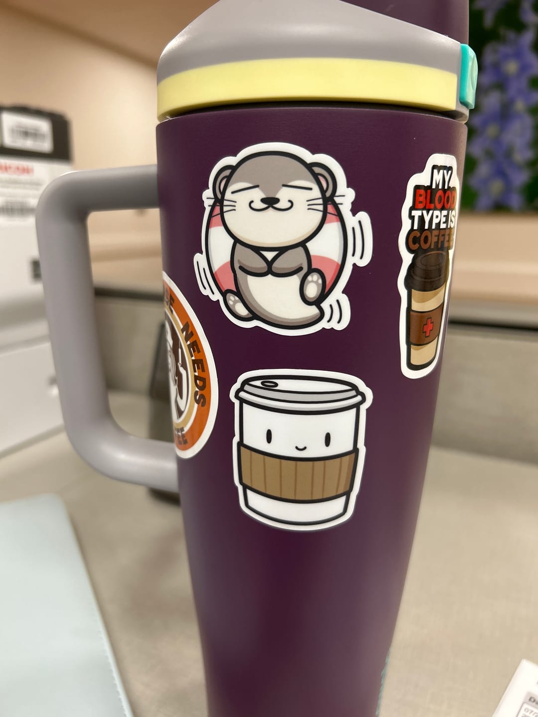 Customer photo review of Coffee Lovers Sticker Set