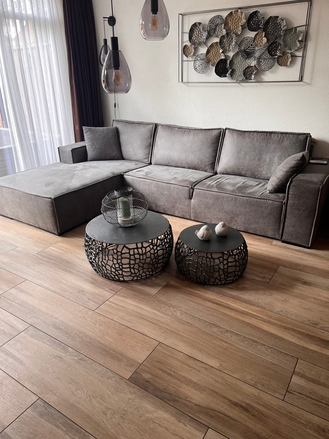 Customer photo review of Salontafel Mystique - Rond - Nikkel - Set van 2