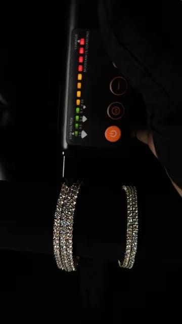 Customer photo review of Sterling Silver 925 2MM 3MM 4MM 5MM 6.5MM Moissanite Tennis Bracelet with GRA Certificate