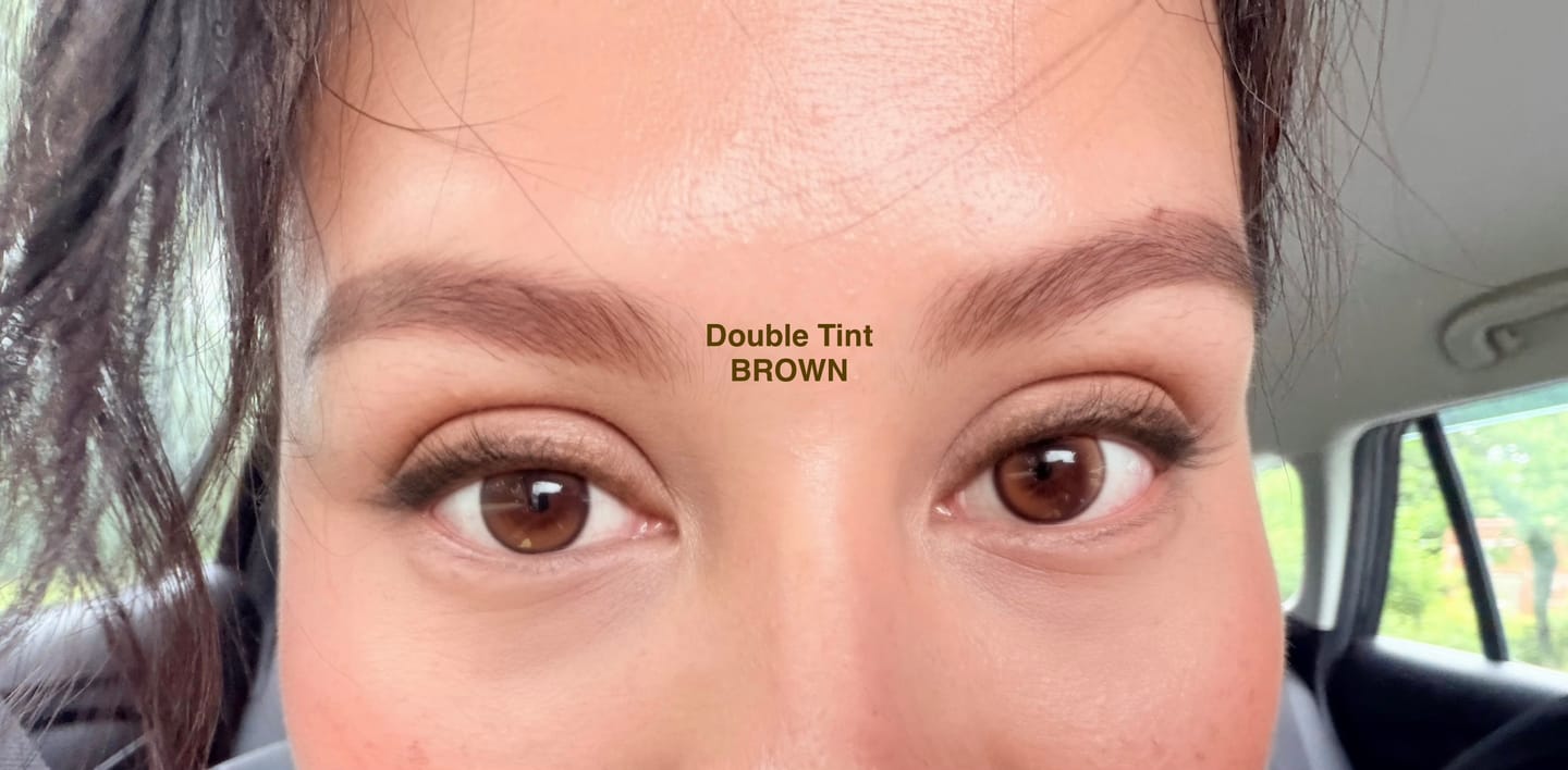 Customer photo review of Olens Double Tint 1 Day Brown Circle Lenses (20p)