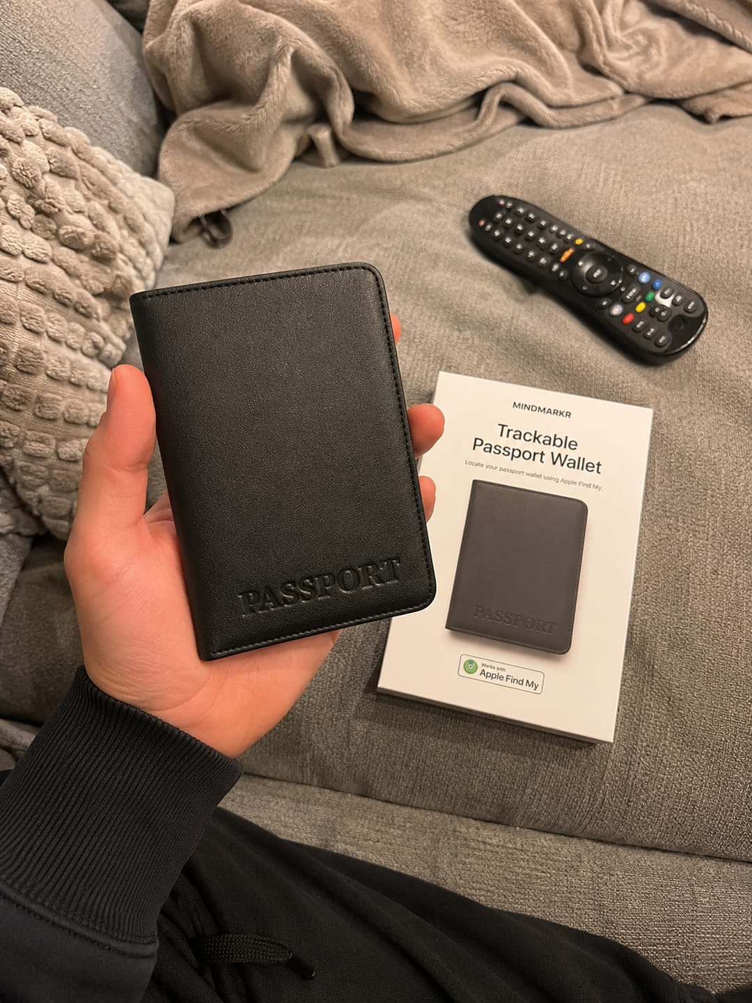 Customer photo review of Passport Trackable Wallet