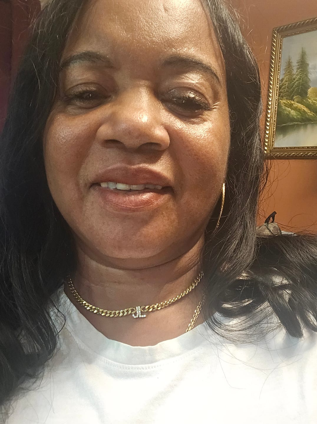 Customer photo review of Iced Initials Necklace w/ Cuban Chain