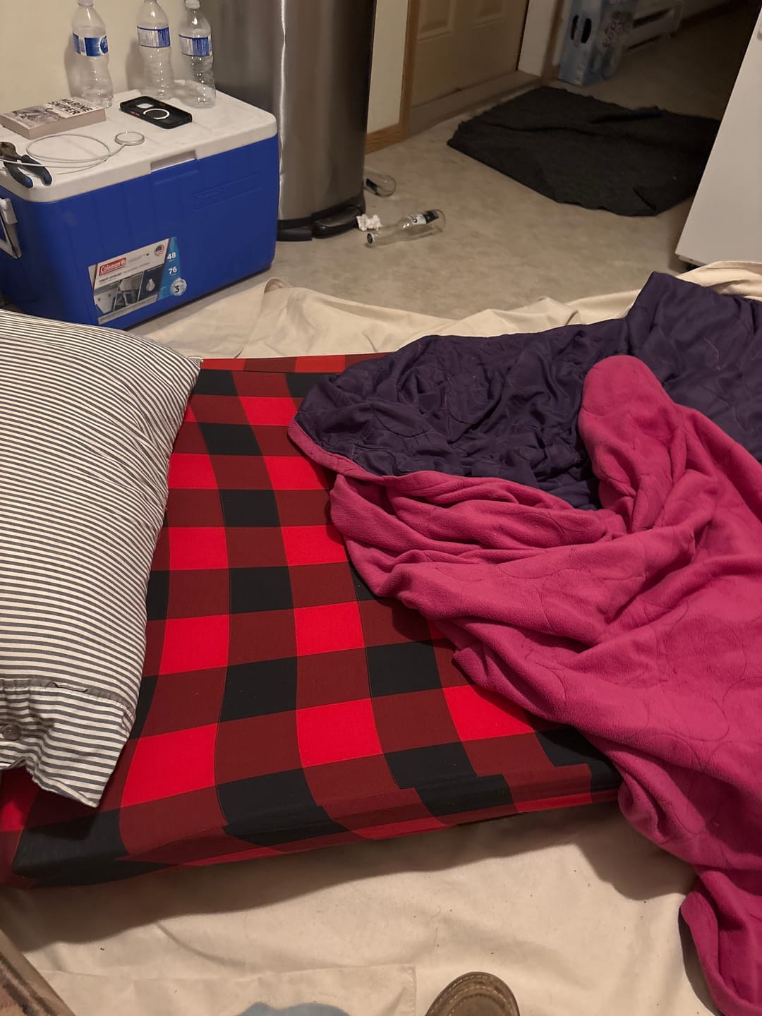 Customer photo review of Buffalo Plaid Foam Cover