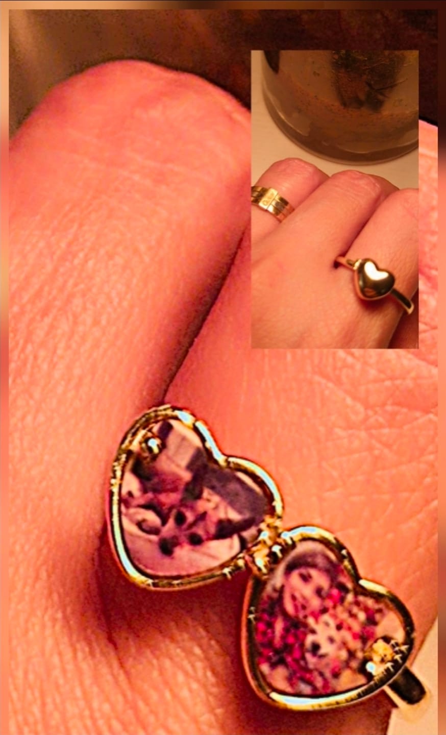 Customer photo review of Heart Locket Ring