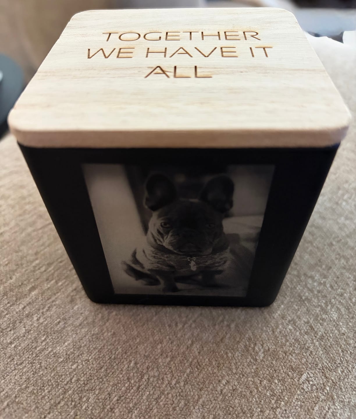 Customer photo review of CUSTOM PET CANDLE
