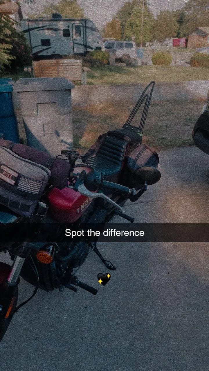 Customer photo review of Iron Born Blade 25" Sissy Bar with Foldable Luggage Rack for 2025+ Indian Scout Bobber Matte Black