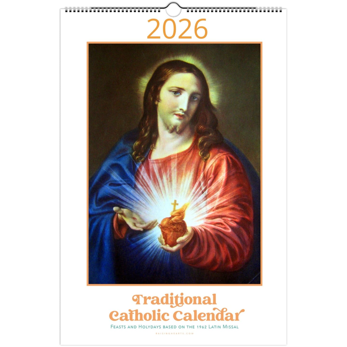 Customer photo review of 2026 Traditional Catholic Wall Calendar: Sacred Art, 1962 Latin Missal