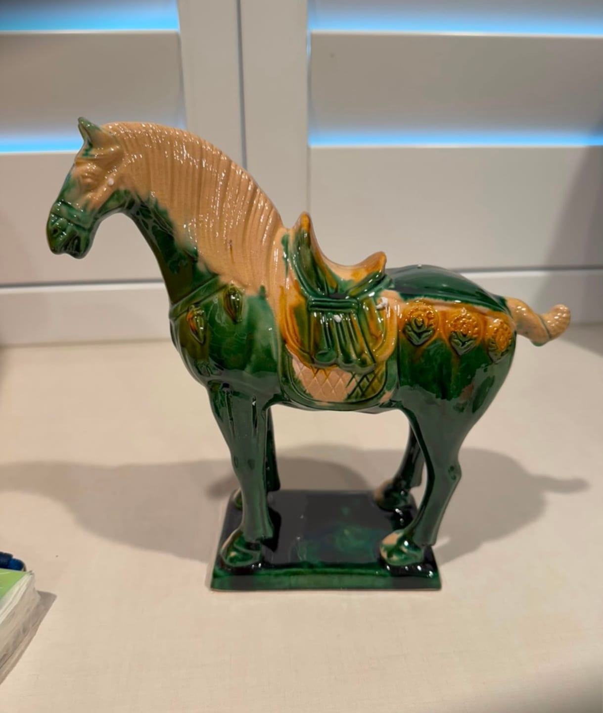 Customer photo review of Dynasty Warrior Ceramic Horse Statue