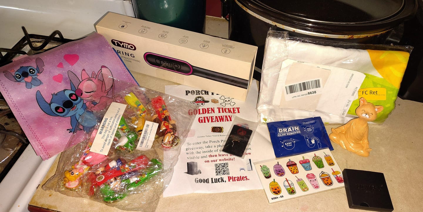 Customer photo review of The Classic Liquidation Mystery Box - Pink Tape Designer Purse Chance Box