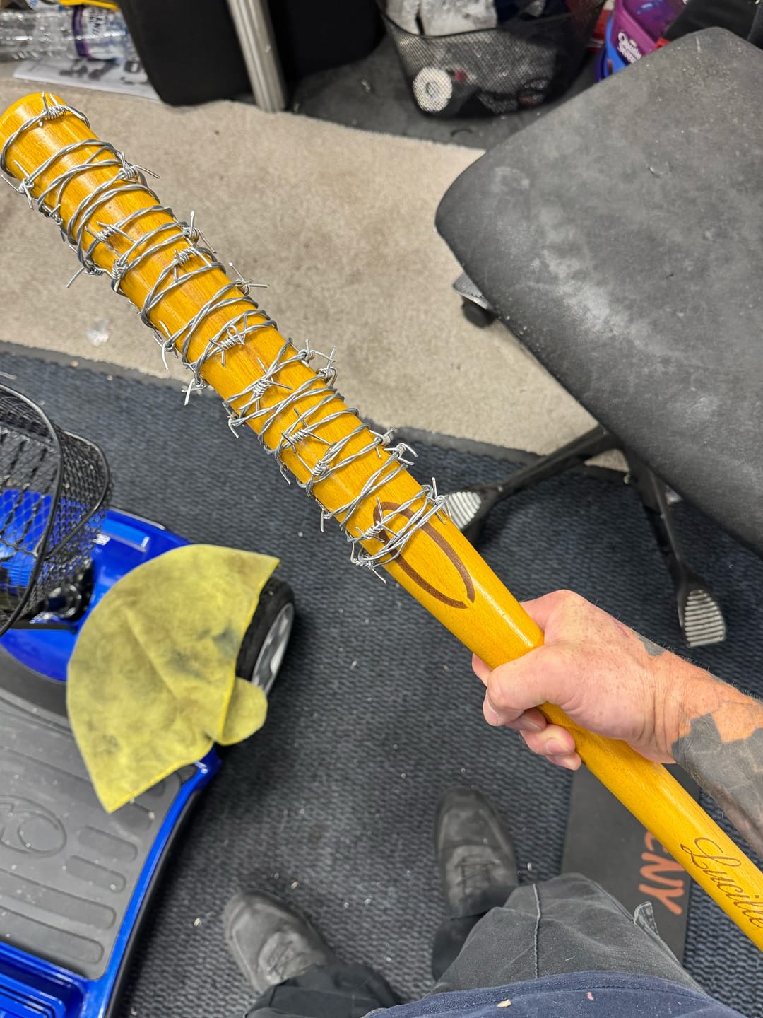 Customer photo review of The Walking Dead Baseball Bat
