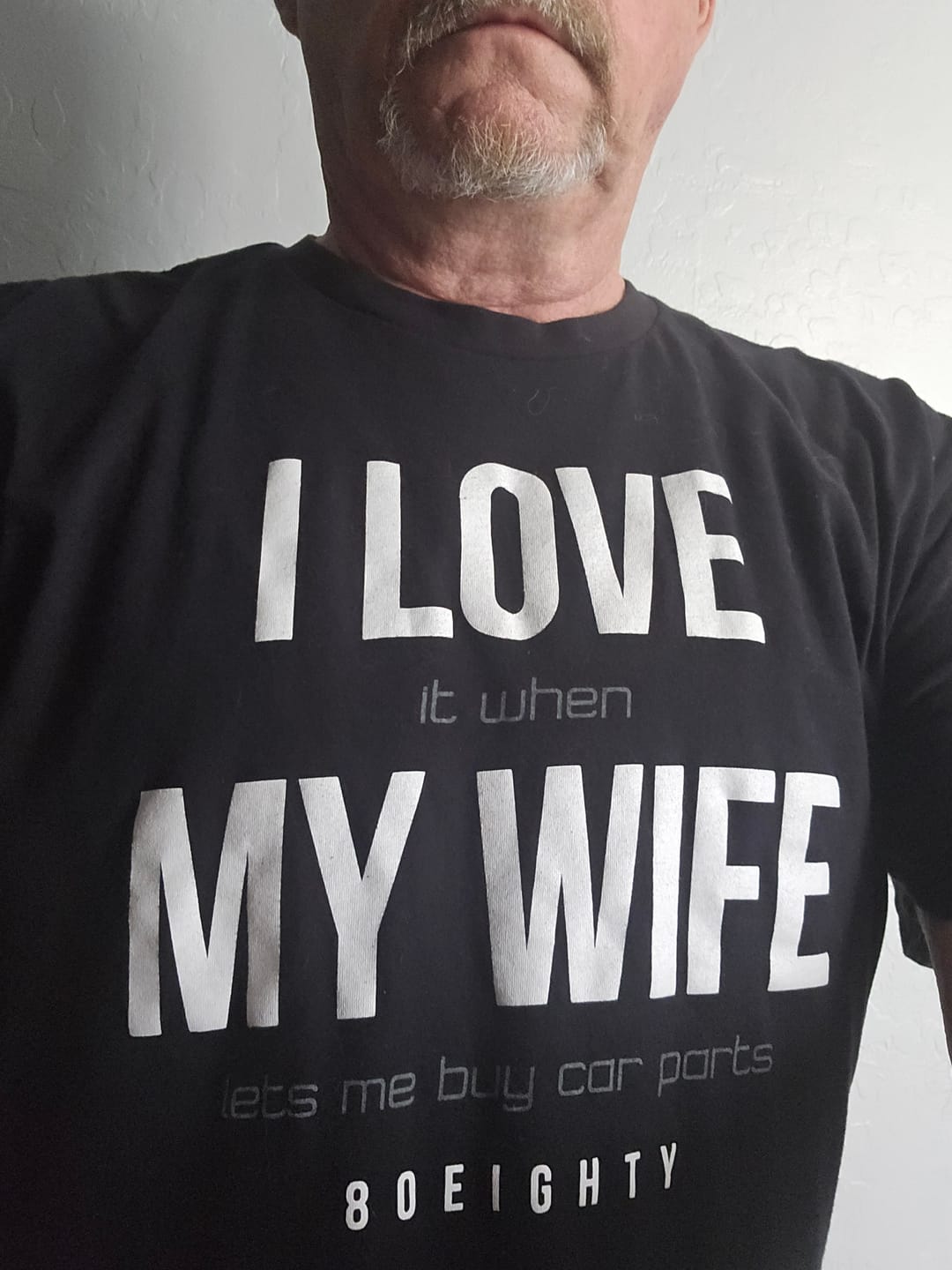 Customer photo review of 80Eighty® Love My Wife Shirt